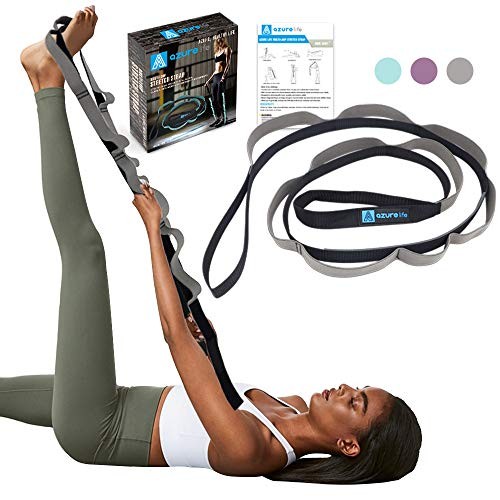 Stretch Strap with 11 Loops, Half Elastic Stretching Strap Band – Stretch Gray