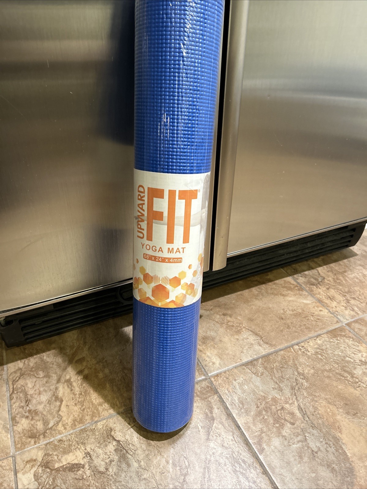 Upward Fit Yoga Mat 68&Prime; x 24&Prime; x 4 mm Brand New Color, Blue