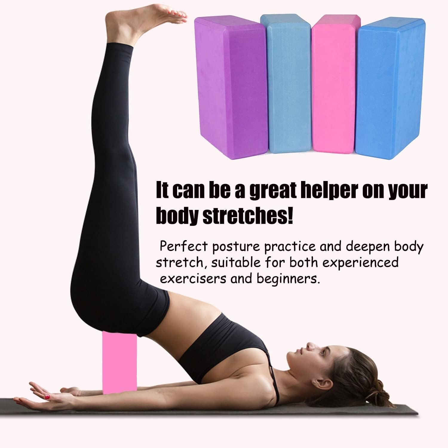 Lightweight High-Density Yoga Blocks 9 »x6 »x3 » – Boost Strength & Flexibility