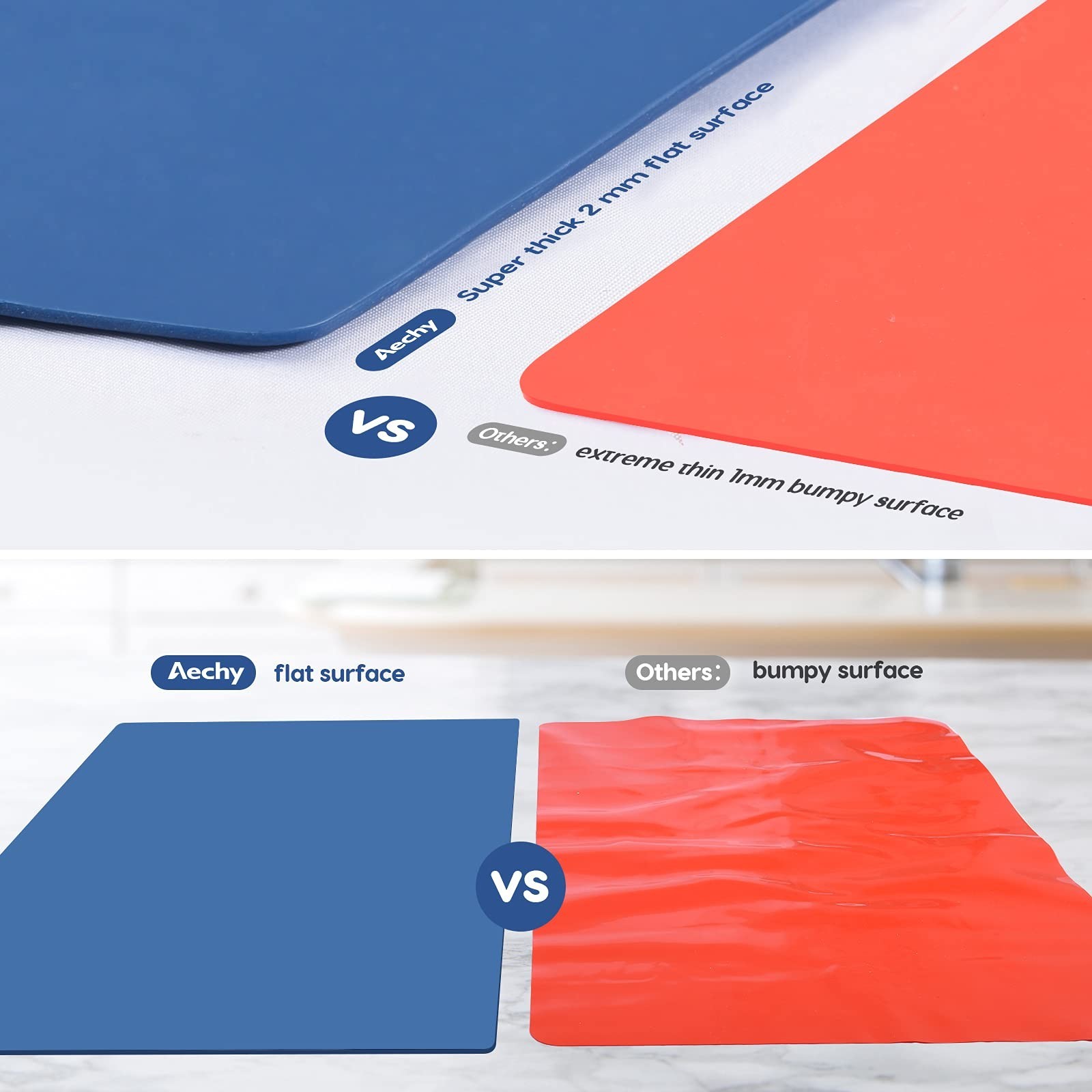 AECHY Extra Large Silicone Mat 35.3&Prime;x23.5&Prime;x0.08&Prime;, Multipurpose Silicone Mat T…
