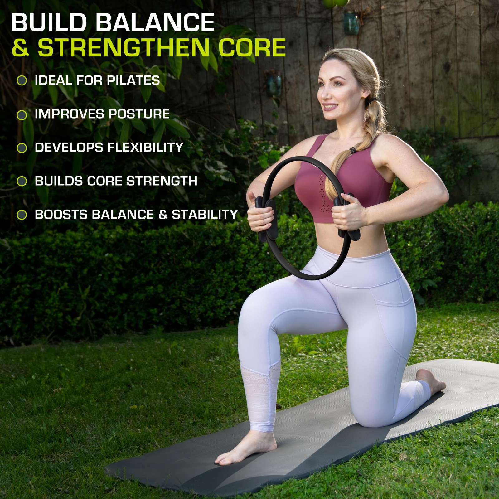 The Resistance Ring enhances Pilates Workouts with Light Resistance to Help T…