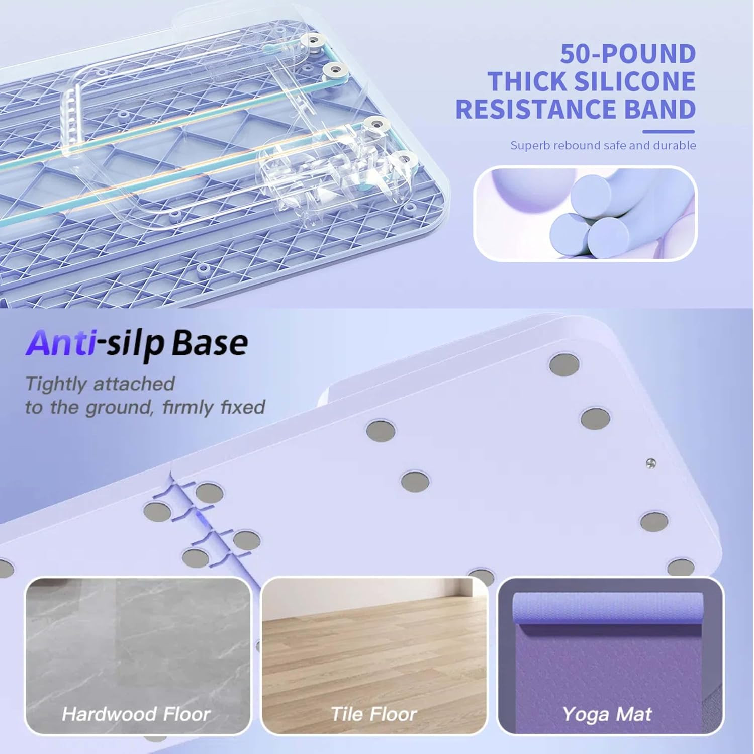 Pilates Board-Pilates Reformer Board,Multi-Purpose Portable Pilates Reformer Mac