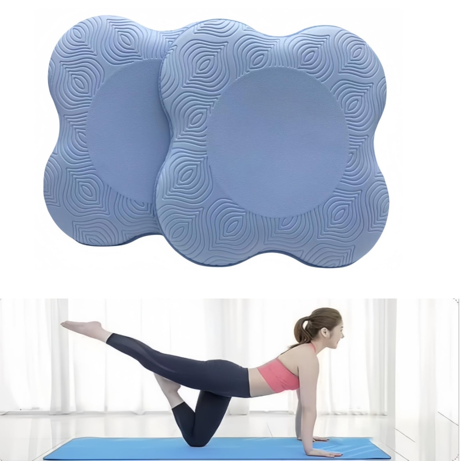 2 Pack Yoga Knee Elbow Cushions Kneeling Pads Support Foam Pads for Men Women