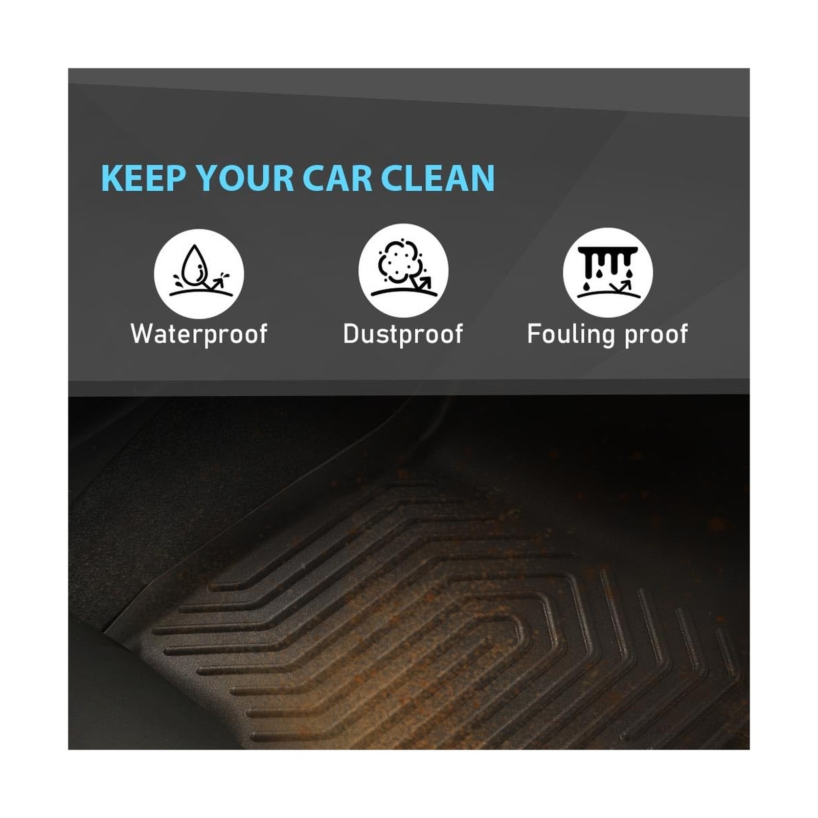 TPE All-Weather Floor Liners Mats Cargo Liners Compatible with Honda Civic Se…