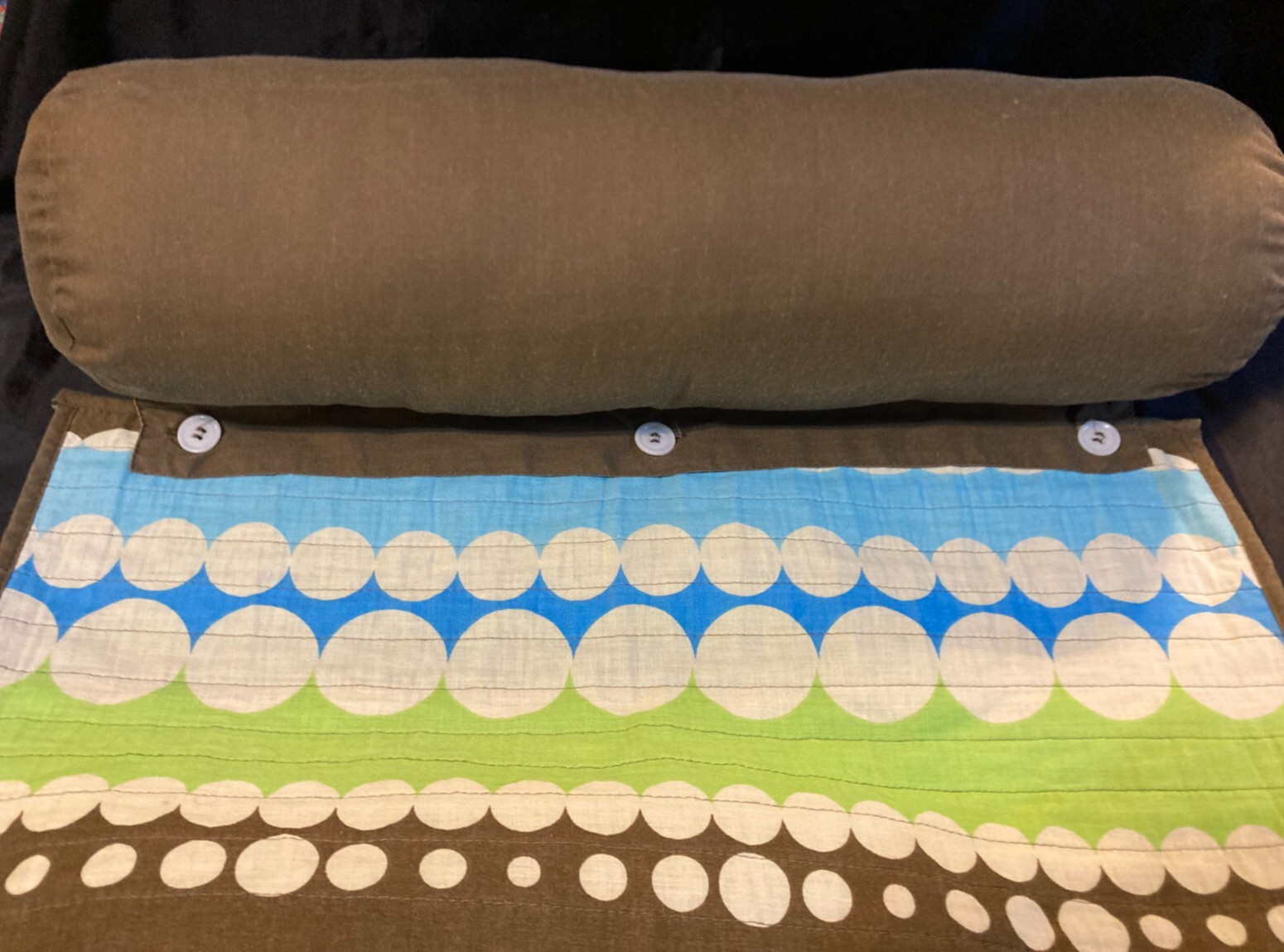 Yoga or Sleep Quilted Mat with Pillow by Jay Franco & Sons 24&Prime; x 66&Prime; EUC