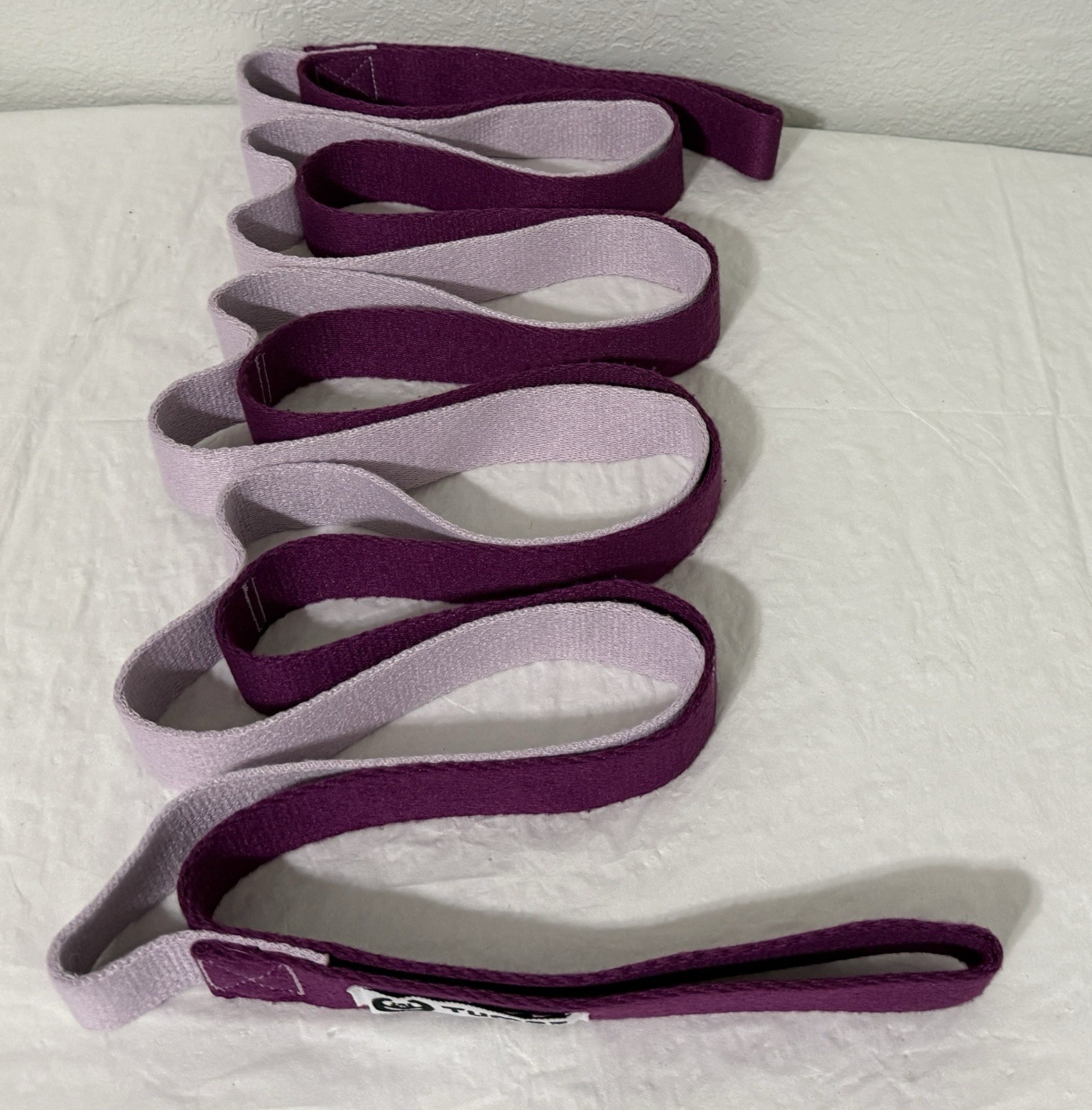 Tumaz Multi-Loops Strap-10 Loops Non-Elastic Yoga Strap-One Size Fits All Purple