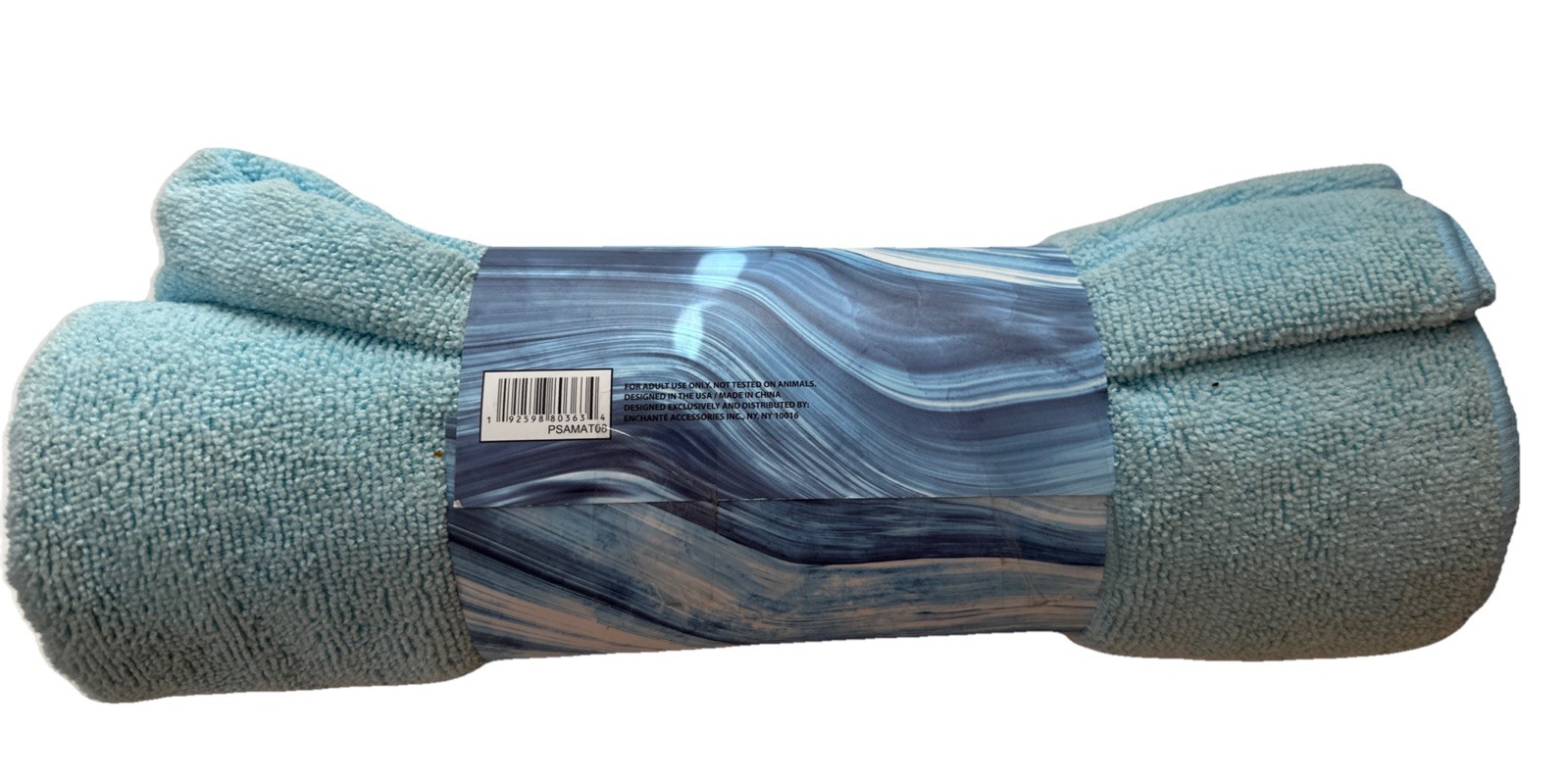 Microfiber Yoga Mat Towel Cycling Gym Workout NEW Light Blue Belle Madison