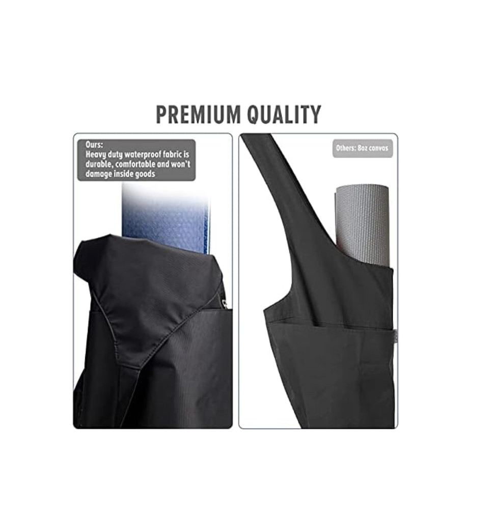 Yoga Mat Bag Carrier for 1/2, 1/3, 1/4-Inches Thick Exercise Yoga Mat, Waterproo