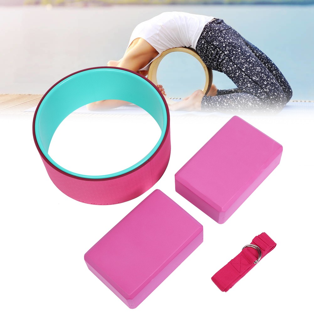 4pcs Yoga Wheel For Back Pain Stretching Fitness Set Easy To Use