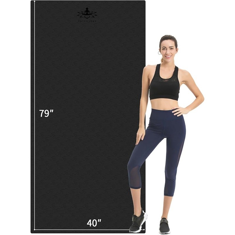 Extra Long Non-Slip Yoga Mat 1/2 Inch Thick Durable Pilates Exercise Mat New