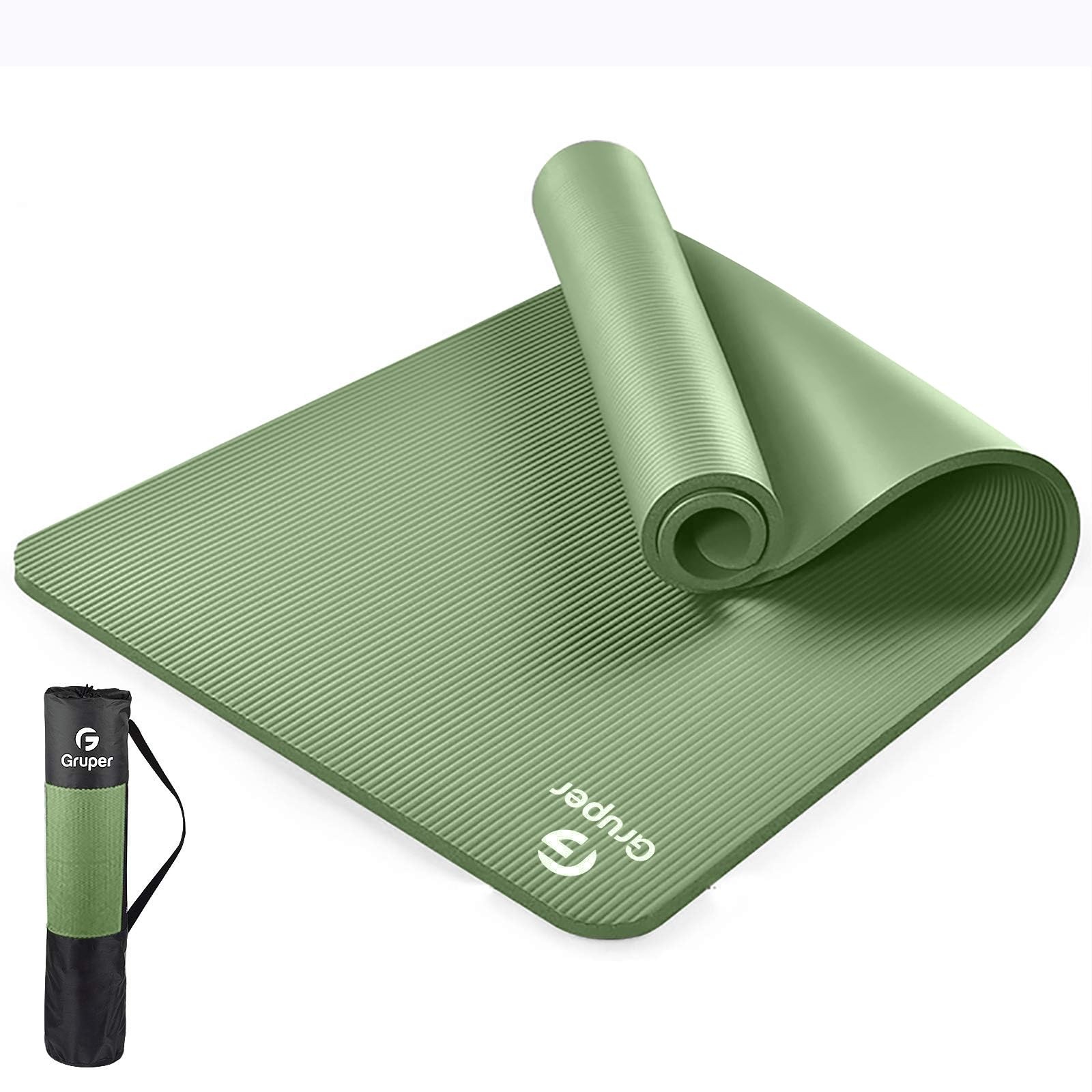 Thick Yoga Mat Non Slip, Large Size 72&Prime; L x 32&Prime; W x 0.6&Prime; TH, Premium Exercise…