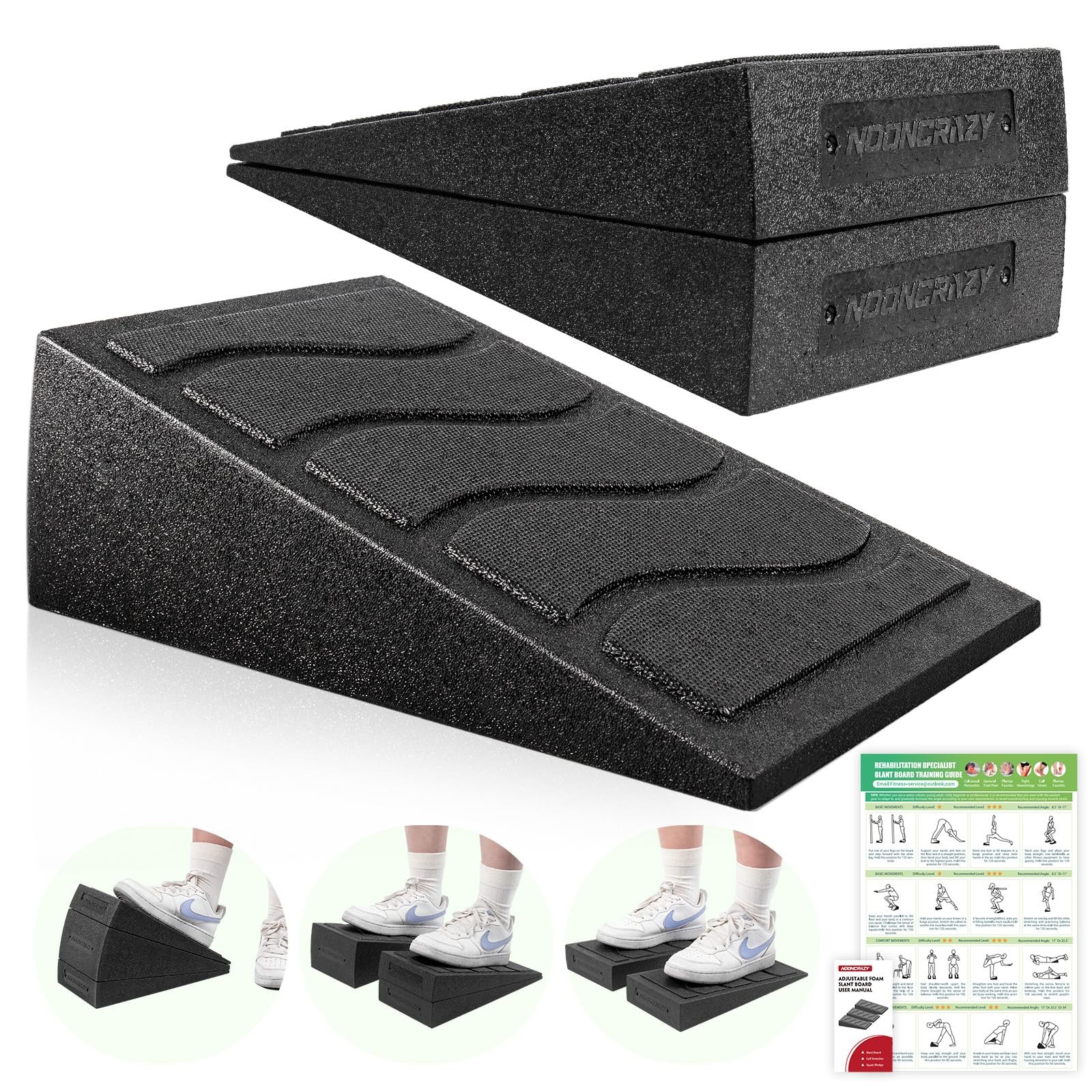 Slant Board for Calf Stretching, 5 Adjustable Angles Incline Board for Squat …