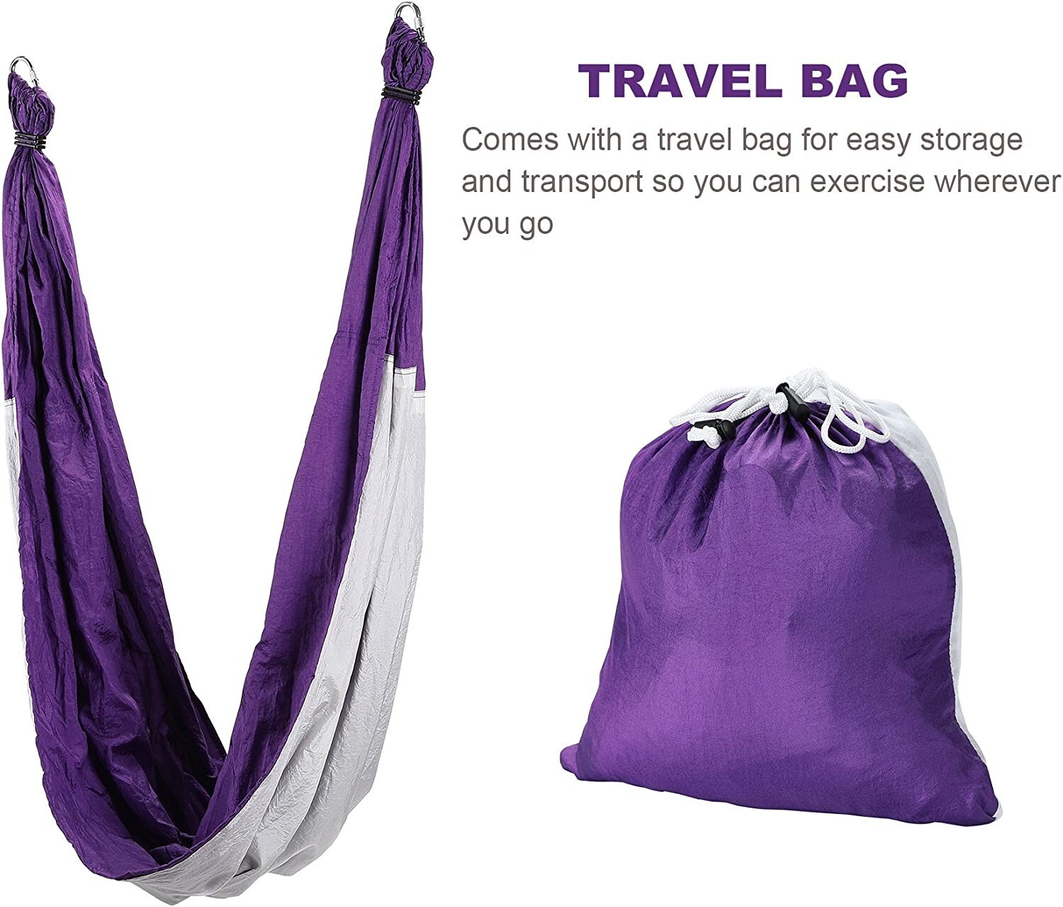 Aerial Yoga Swing Sling – Safe and Complete with Extensions & Mounting Kit