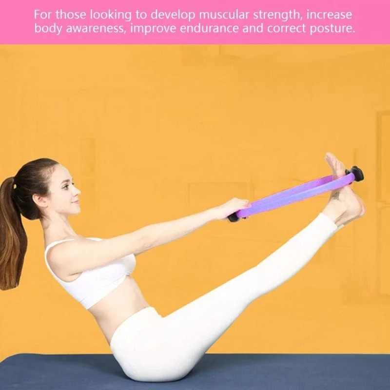 Yoga Pilates Ring Durable Non-Slip Exercise Circle Magic Exercise Circle with Du