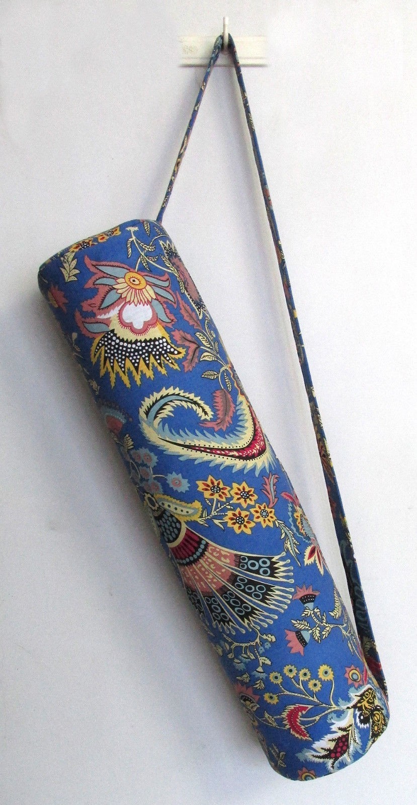 Indian Blue Mukut Yoga Mat Carrier Bag Mandala Large Shoulder Strap