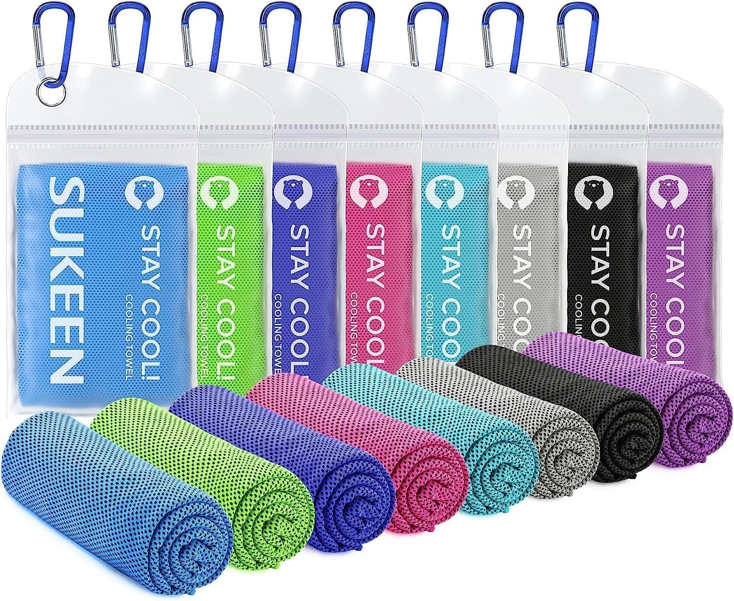 Cooling Towels for Neck and Face (40&Prime;x12&Prime;), Soft Breathable Cooling Towel, Sweat