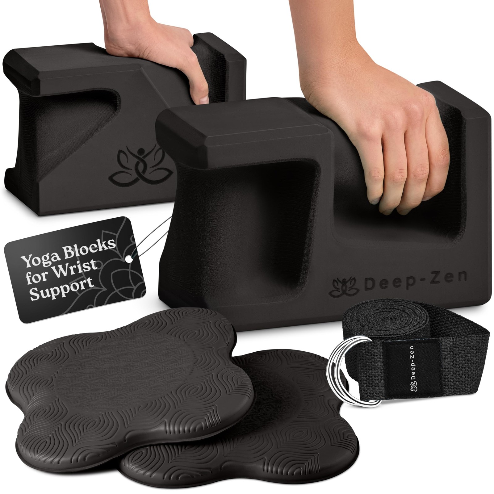 PRO Yoga Blocks | Ergonomic Yoga Block 2 Pack for Wrist Comfort and Support |…