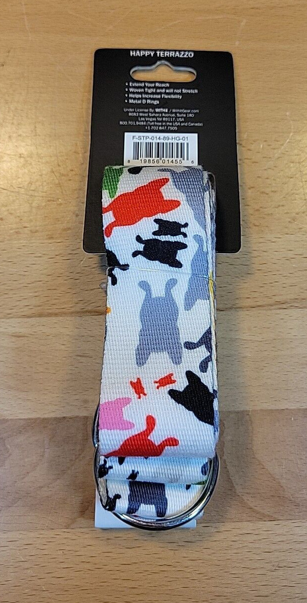 French Bull Yoga Strap Bulldogs 1.5&Prime; x 72&Prime; Exercise Stretching Pilates