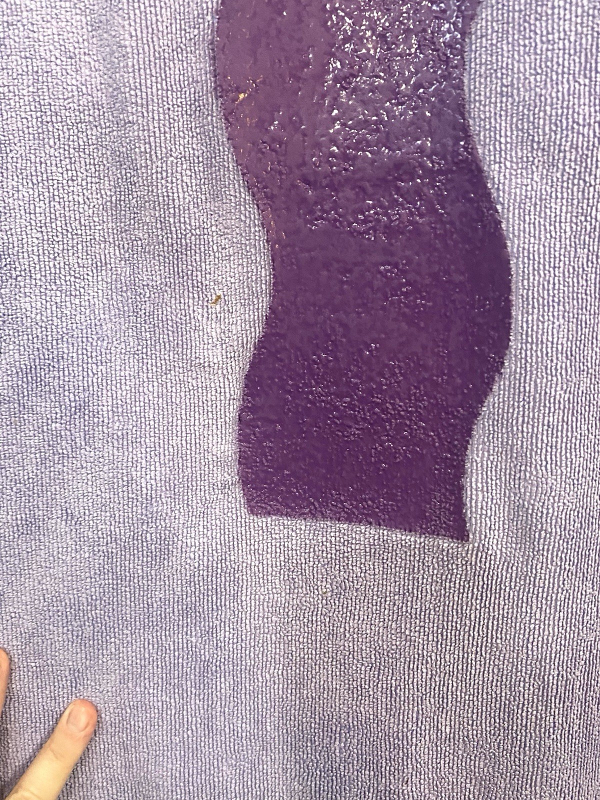 Stick-e Yoga Mat Towel Purple Non Slip Grip Hot Yoga Microfiber Cover Purple