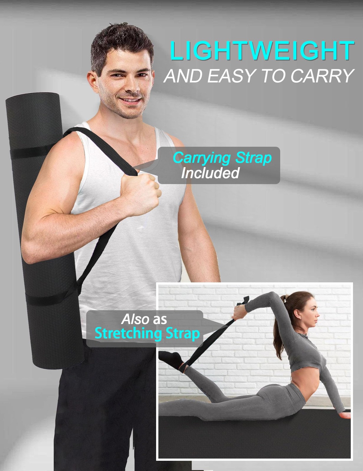 Extra Long & Wide Thick Yoga Mat for Tall Men & , 84 » x 32 » x 7mm Oversized…