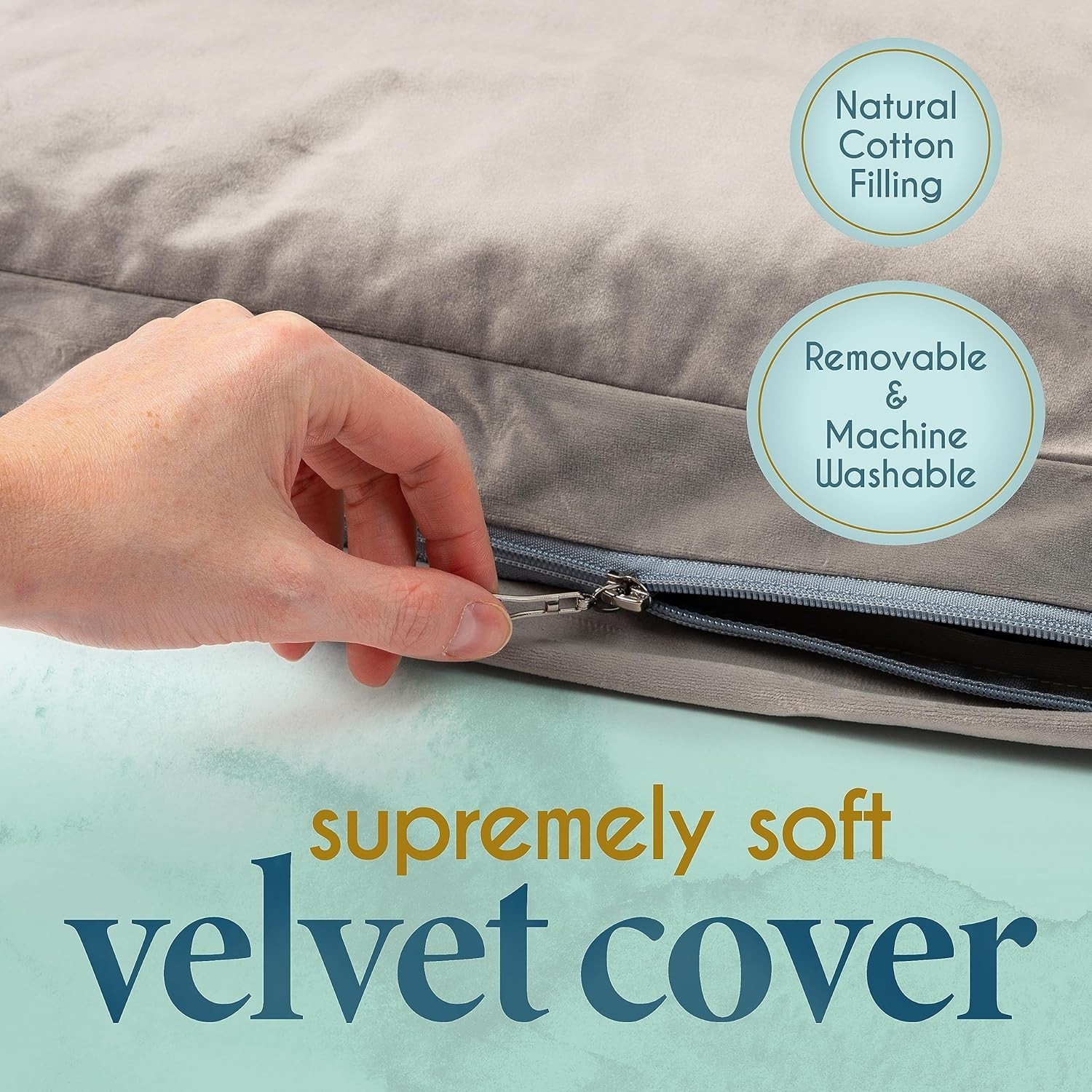 Meditation Cushion Floor Pillow Velvet Support Yoga Relaxation Adults