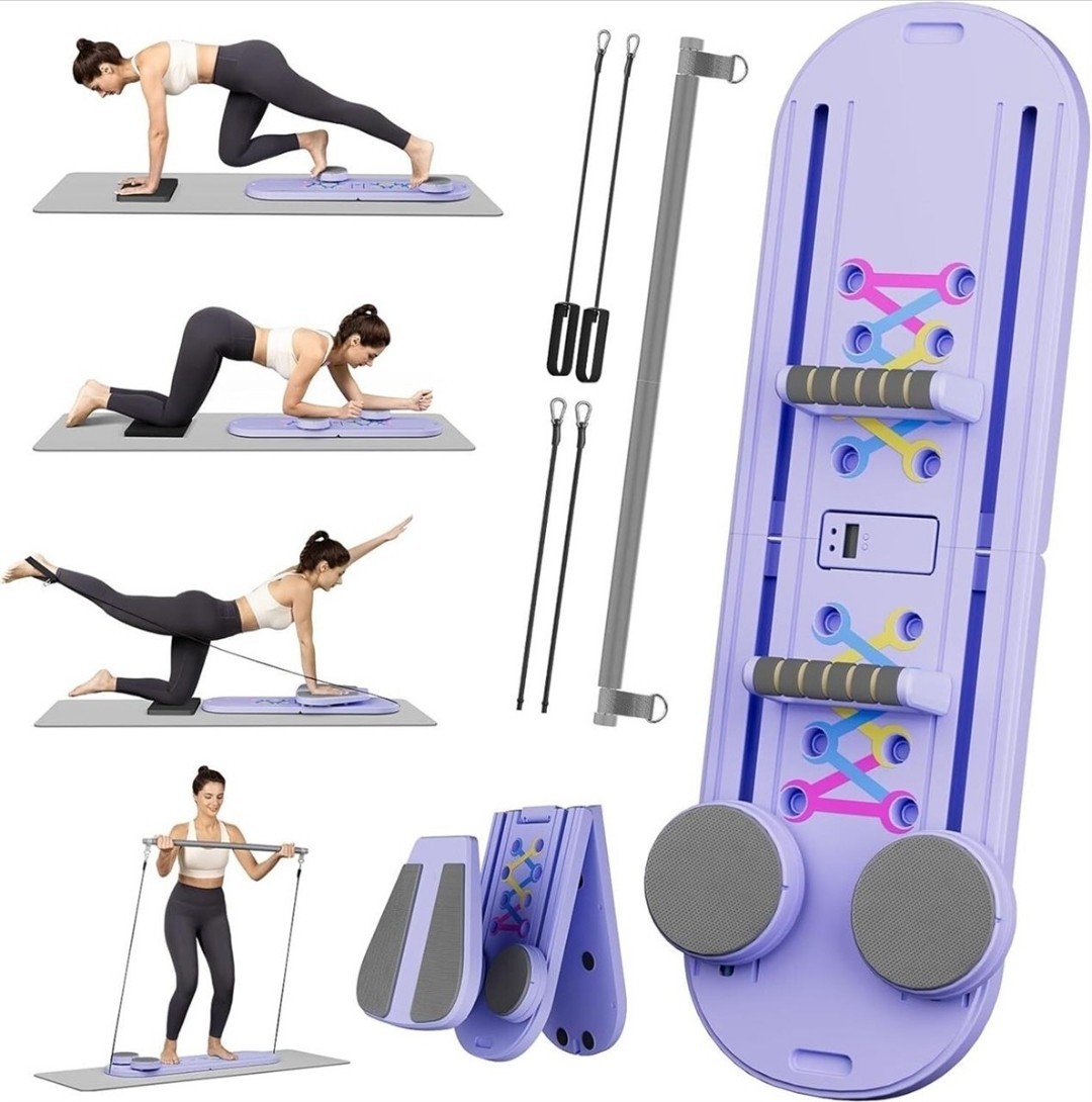 Pilates Board, Pilates Reformer Set, Portable Foldable Multifunction New Gift