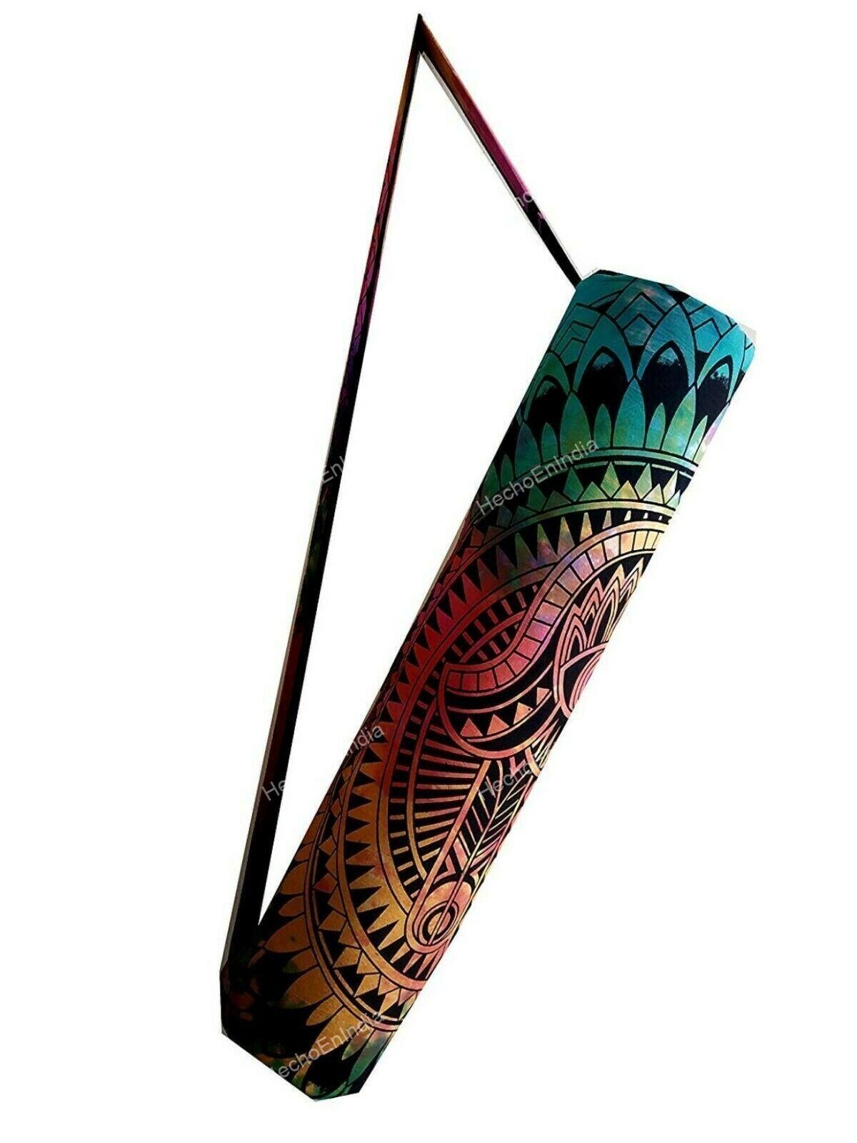 Multi Color Handmade Mandala Tie Dye Indian Large Yoga Mat Carrier Bag Gym Bag