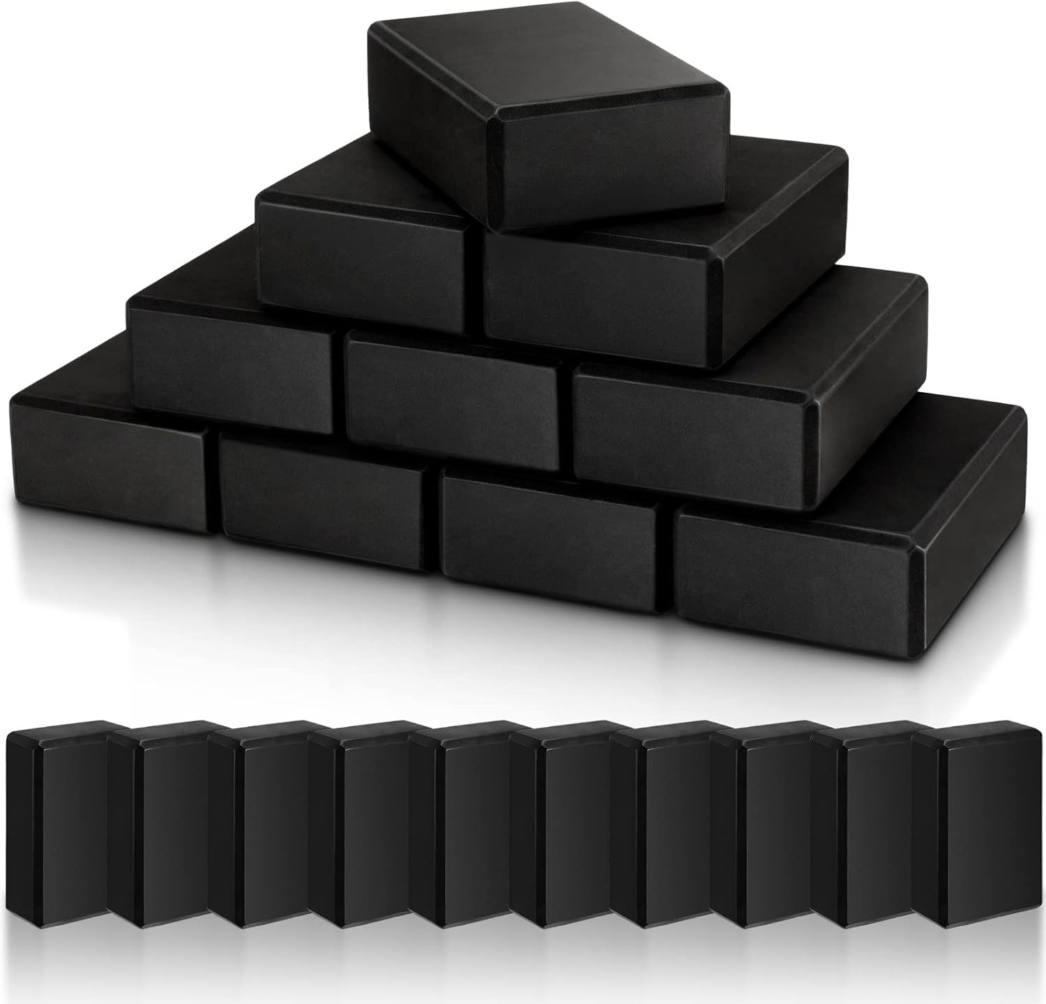 10 Pcs Foam EVA Yoga Blocks Lightweight Non Slip Supportive Yoga Bricks for Pila