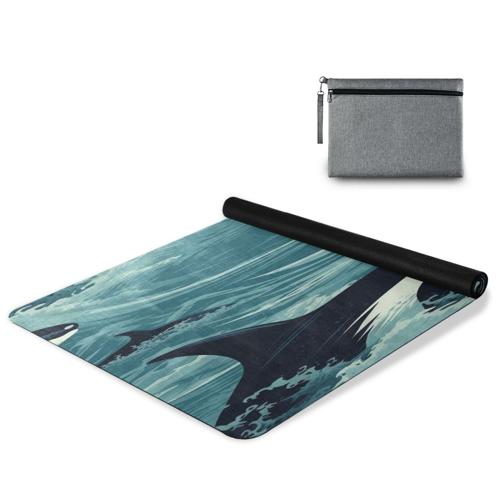 Yoga Mat Foldable Exercise Mats Gym Non Slip Workout Mat for Women and Men Pi…