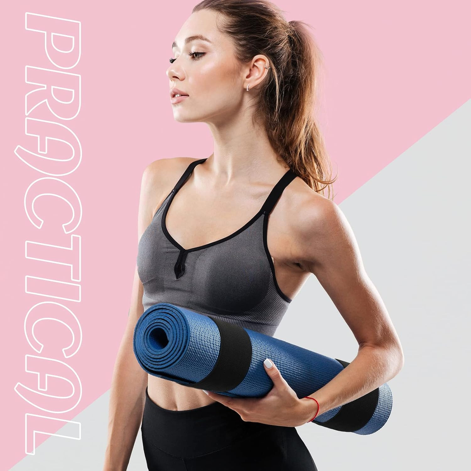 4 Pcs Nylon Yoga Mat Strap Stretchable Holder Straps Heavy Duty Bungee Straps Ba