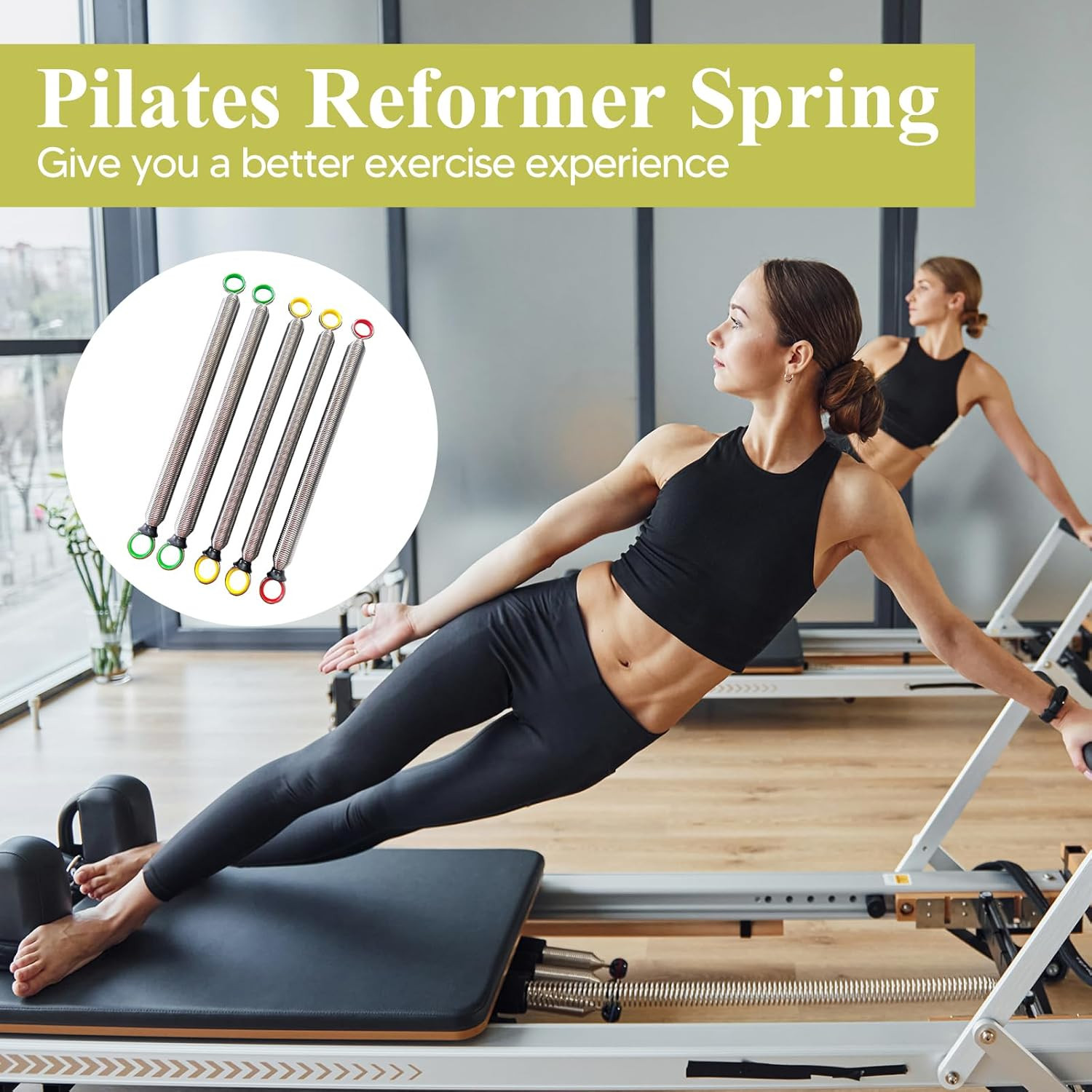 5-Pack Pilates Reformer Tension Springs – Durable Steel Accessories