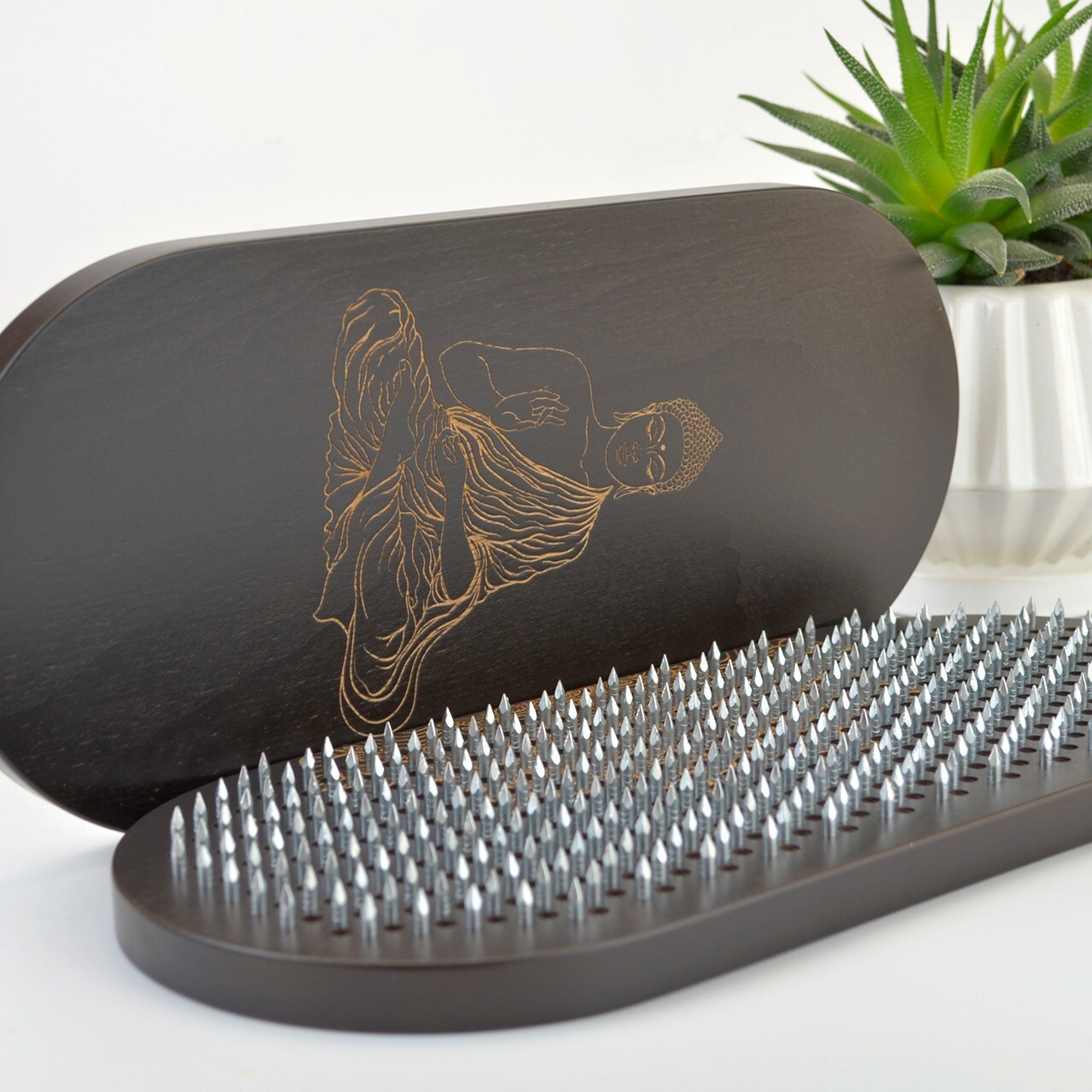 Sadhu Board Engraving Buddha and Mandala Galvanized Nails 10 mm/0.4 inch