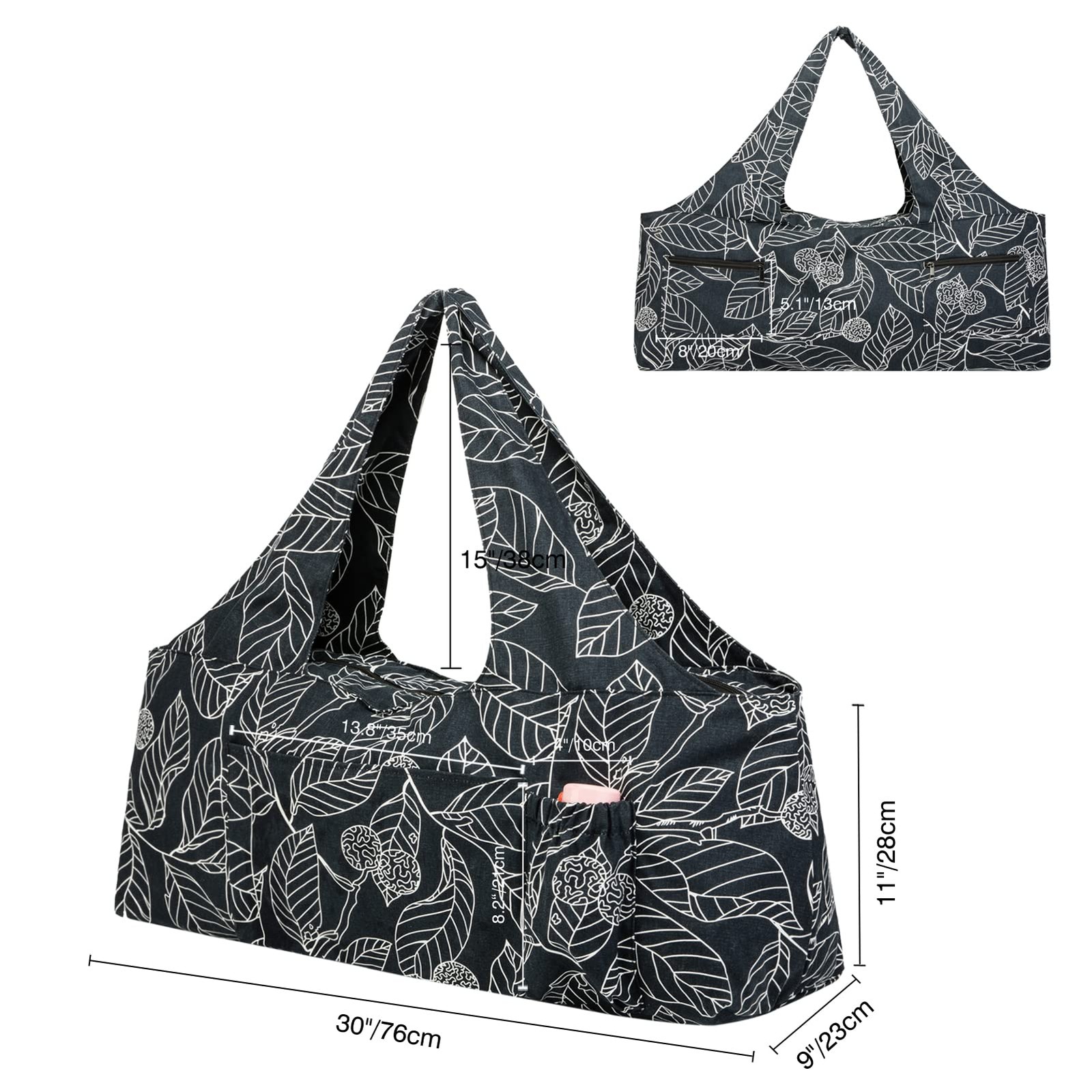 Extra Large Yoga Mat Bag with Zippered Top & 5 Pockets – Premium Waterproof F…