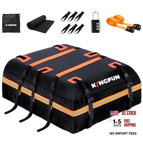 Car Rooftop Cargo Carrier Bag, Waterproof Car Roof Luggage 15 Cubic Feet