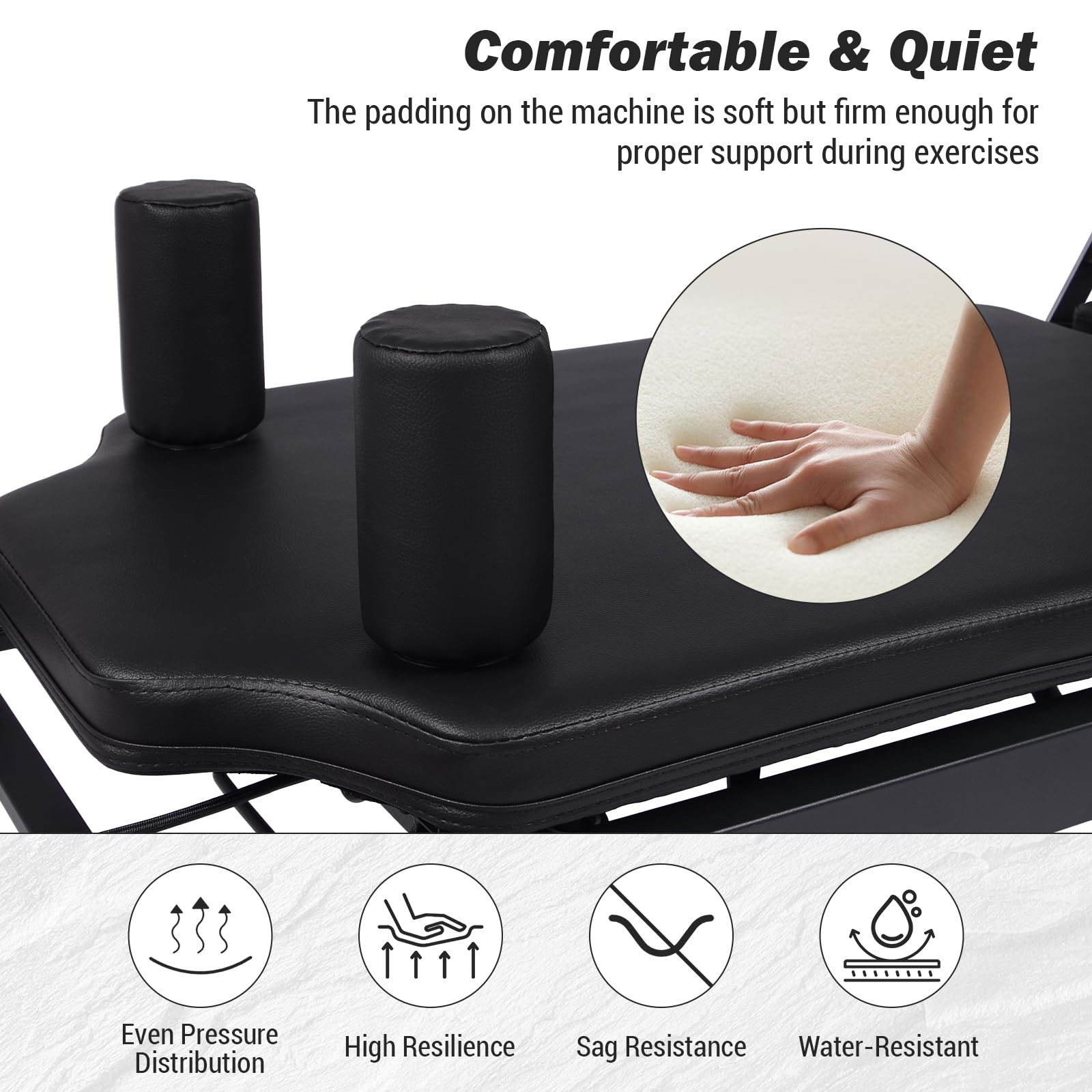💎Foldable Pilates Reformer Machine for Home Gym Professional w/ Jump Board & Co