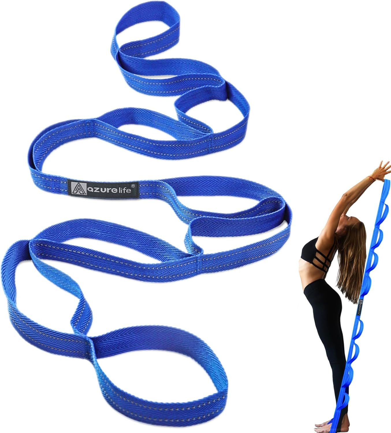 Premium Durable Stretch Straps with Loops, Stretching Strap for Physical Therapy