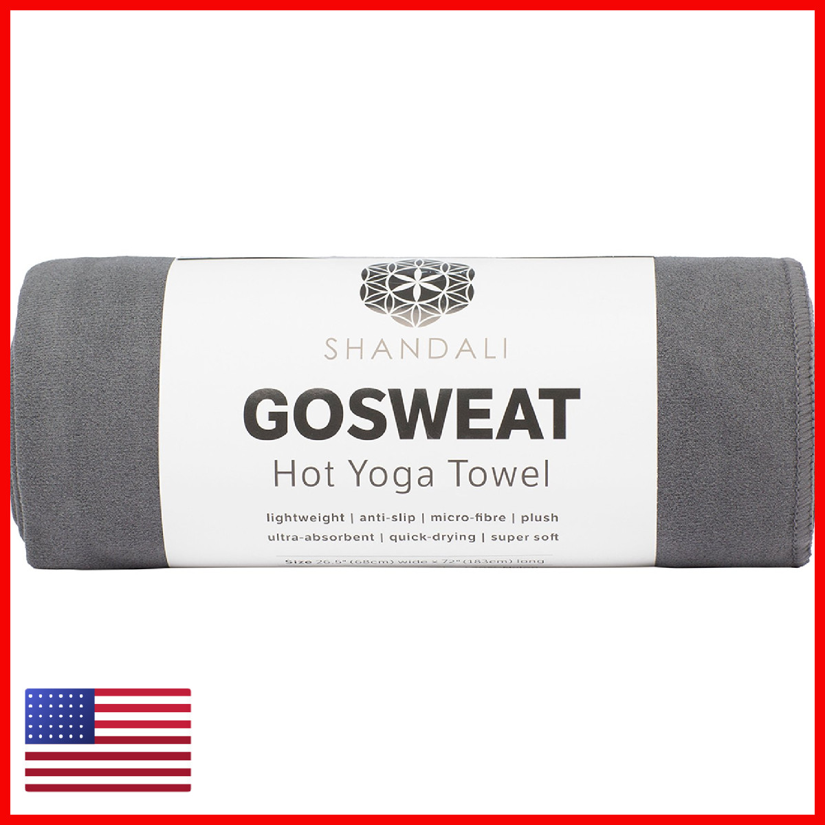 Shandali Hot Yoga Towel – Suede – 100 Microfiber Super Absorbent Bikram Yoga