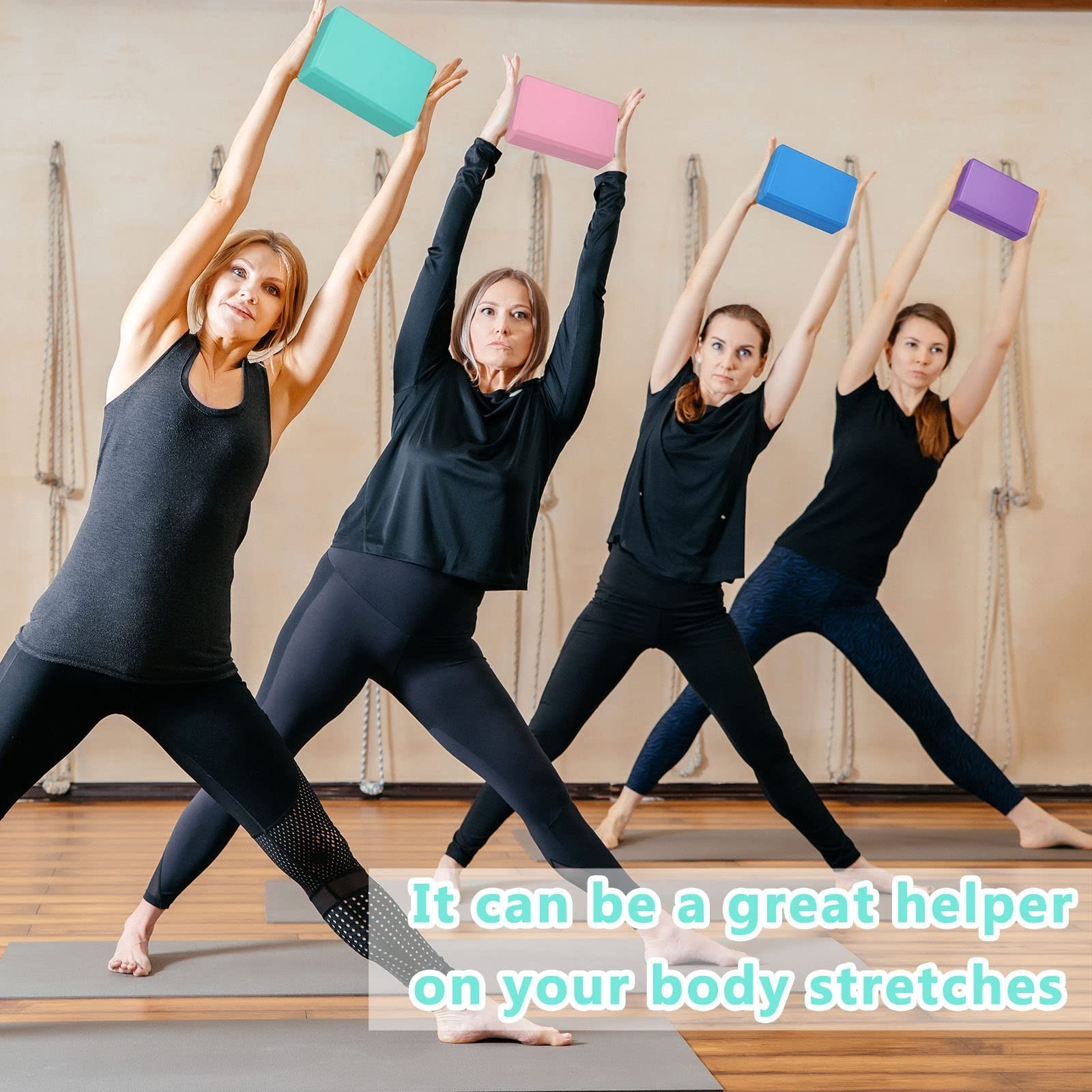 10 Pcs Yoga Blocks Bulk EVA Foam Blocks High Density Foam Brick Yoga Accessor…