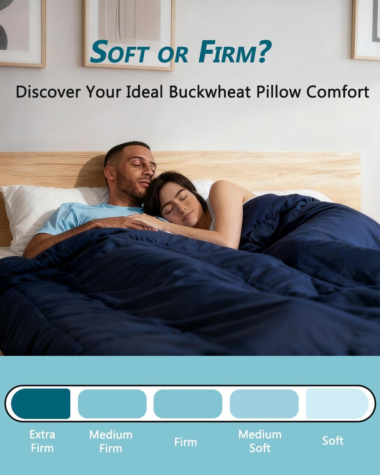 Breathable Cool Buckwheat Pillow,23.6&Prime;x13.7&Prime; Adjustable Fill and Firmness, Fi…