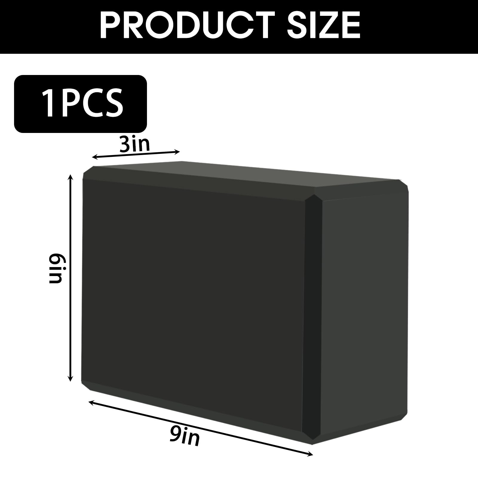 MBKHFLL Yoga Block – Supportive Latex-Free Eva Foam – Soft Non-Slip black