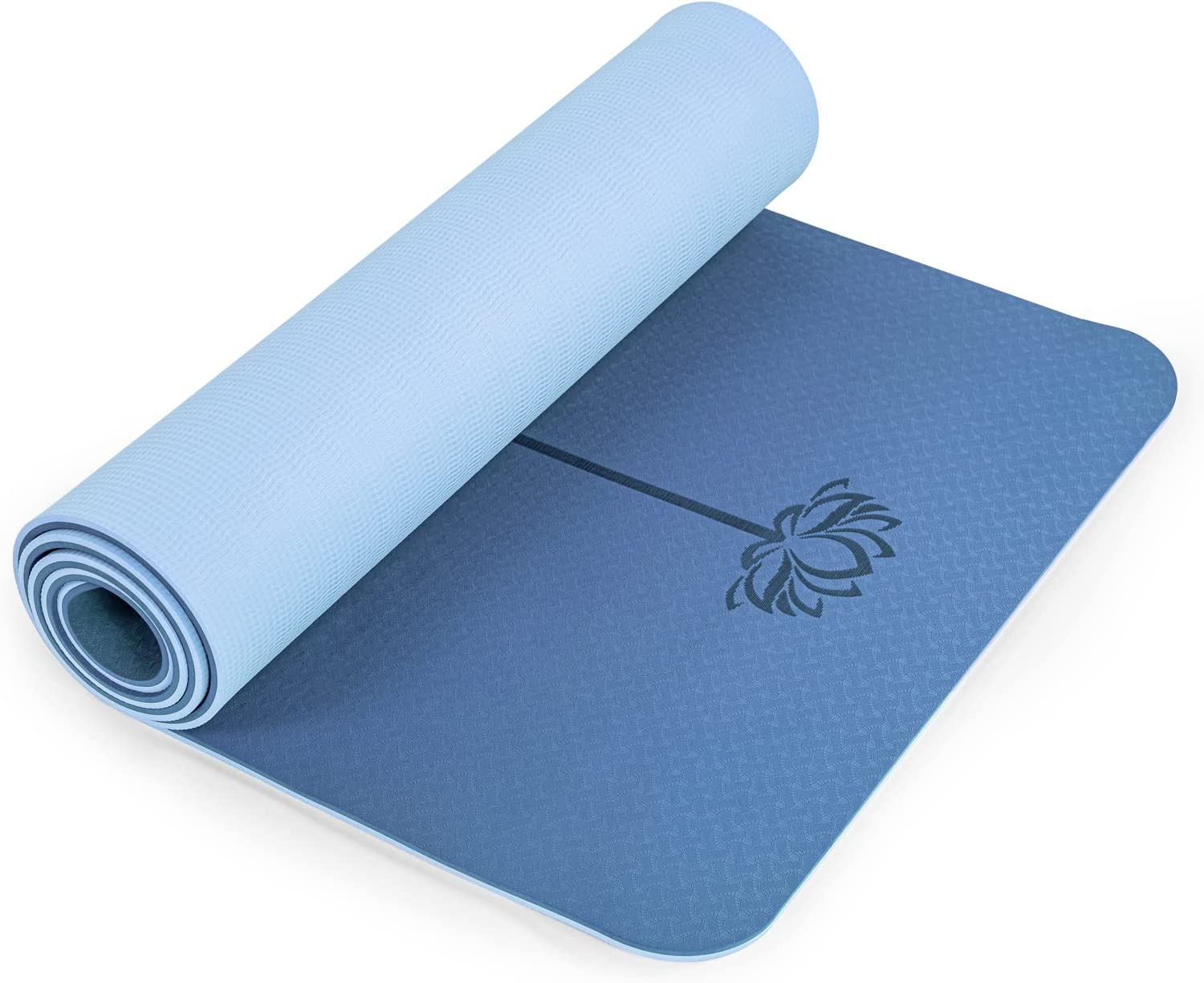 Yoga Mat Non Slip, Pilates Fitness Mats, Eco Friendly, Anti-Tear 1/4&Prime; Thick Yoga