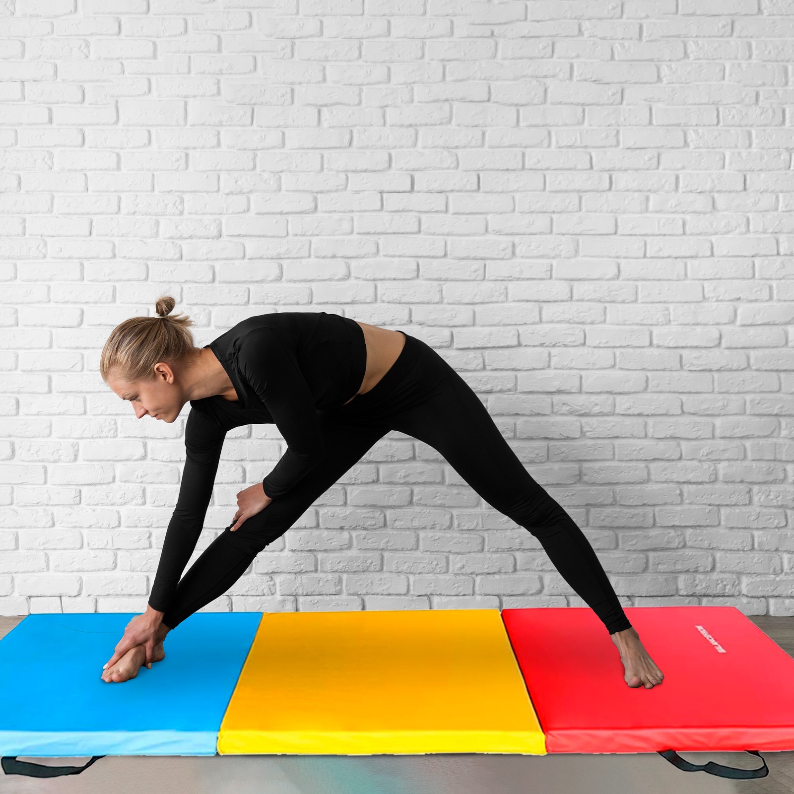 BalanceFrom Fitness GoGym 1.5&Prime; Thick Folding 3 Panel Gym Fitness Mat, Multicolor