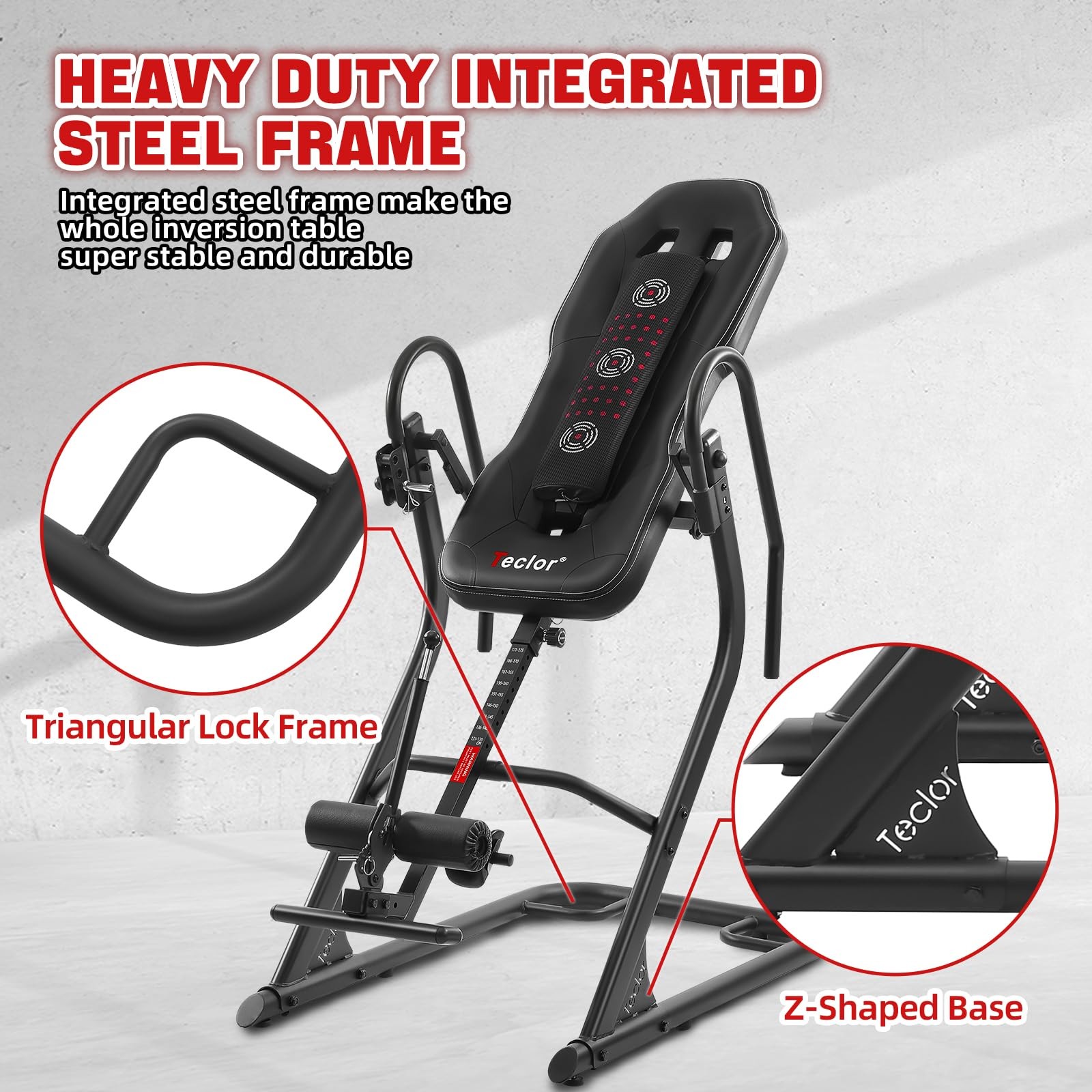Inversion Table,Advanced Heat and Massage Function,Strength Training Inversio…