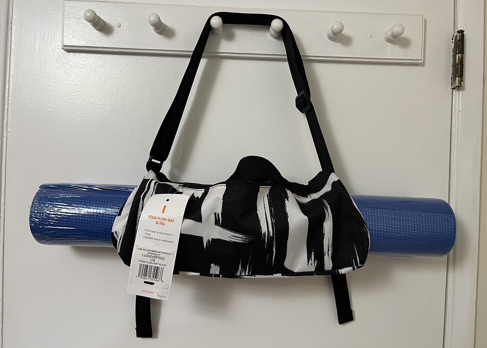 Lucy Yoga Mat Sling or Full Size Bag Black/White or Multi Fire Dance Print NEW