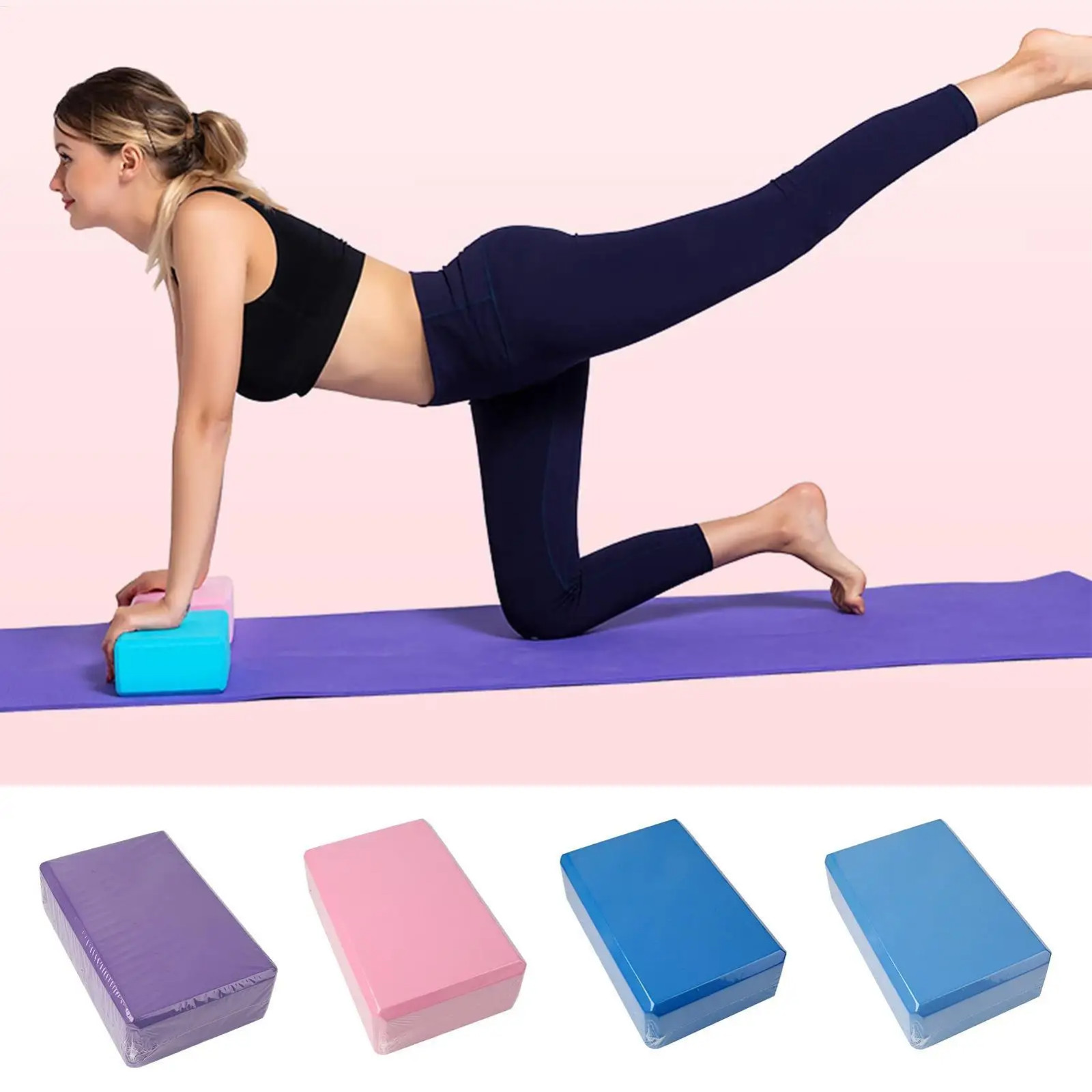 1PC Yoga Building Blocks Cubes Pilates Bricks Reinforcement Mats Sports Supplies