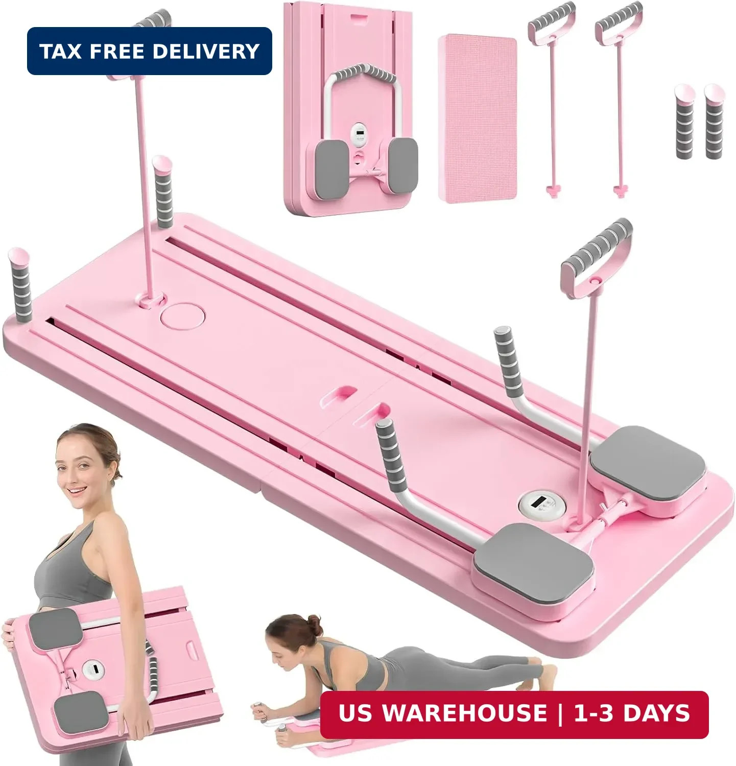 JANUA Pilates Board – Pilates Reformer Set, Multi-Purpose Foldable Pilates Refor