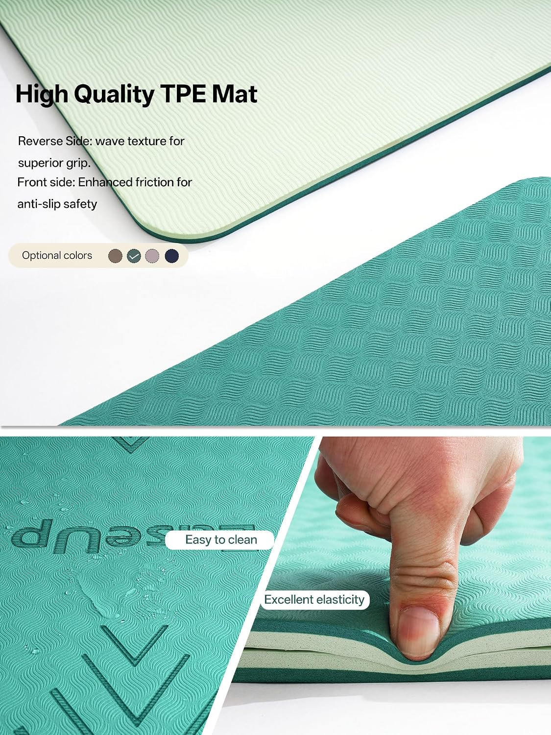 Extra Thick Non-Slip Yoga Mat 73&Prime;x35.5&Prime;, 10mm Pilates & Workout Mat