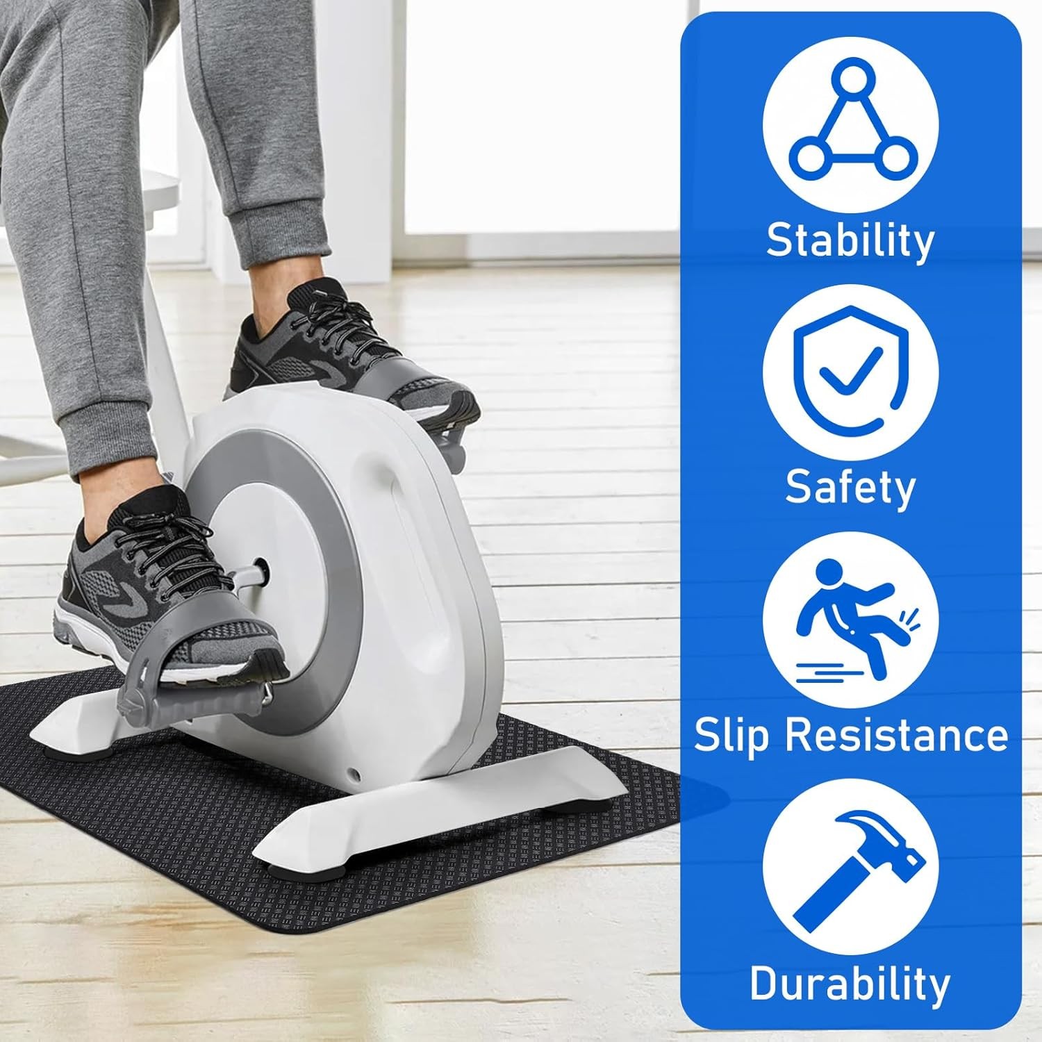 Non-Slip Workout Mat for Ellipse Leg Exerciser, Ellipse Machine Mat, Exercise