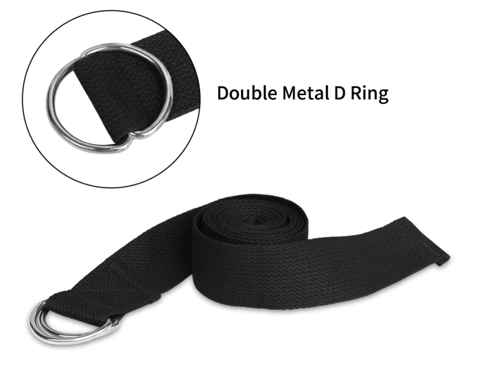 2 Pack EVA Yoga Block High Density TPE Foam Black and Yoga Resistance Strap