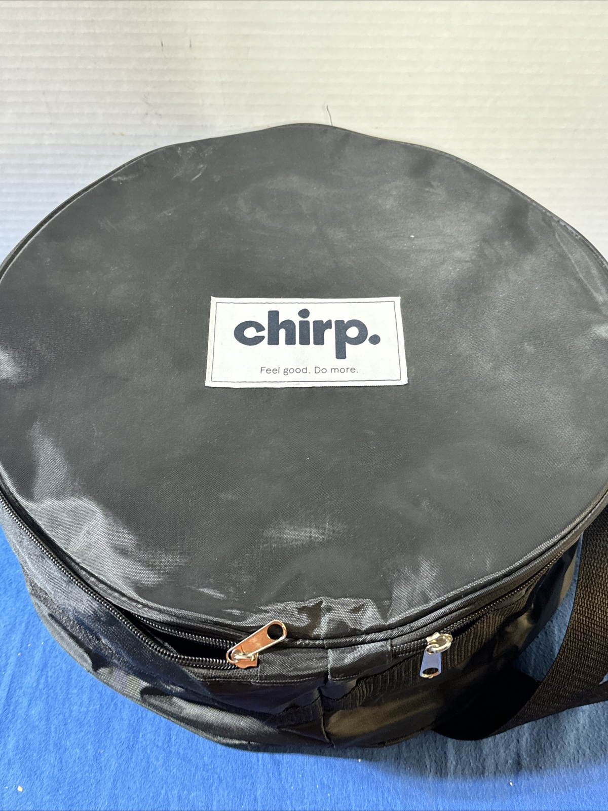 Chirp Foam Roller Wheel for Back Pain Relief, Muscle Therapy Black w Case